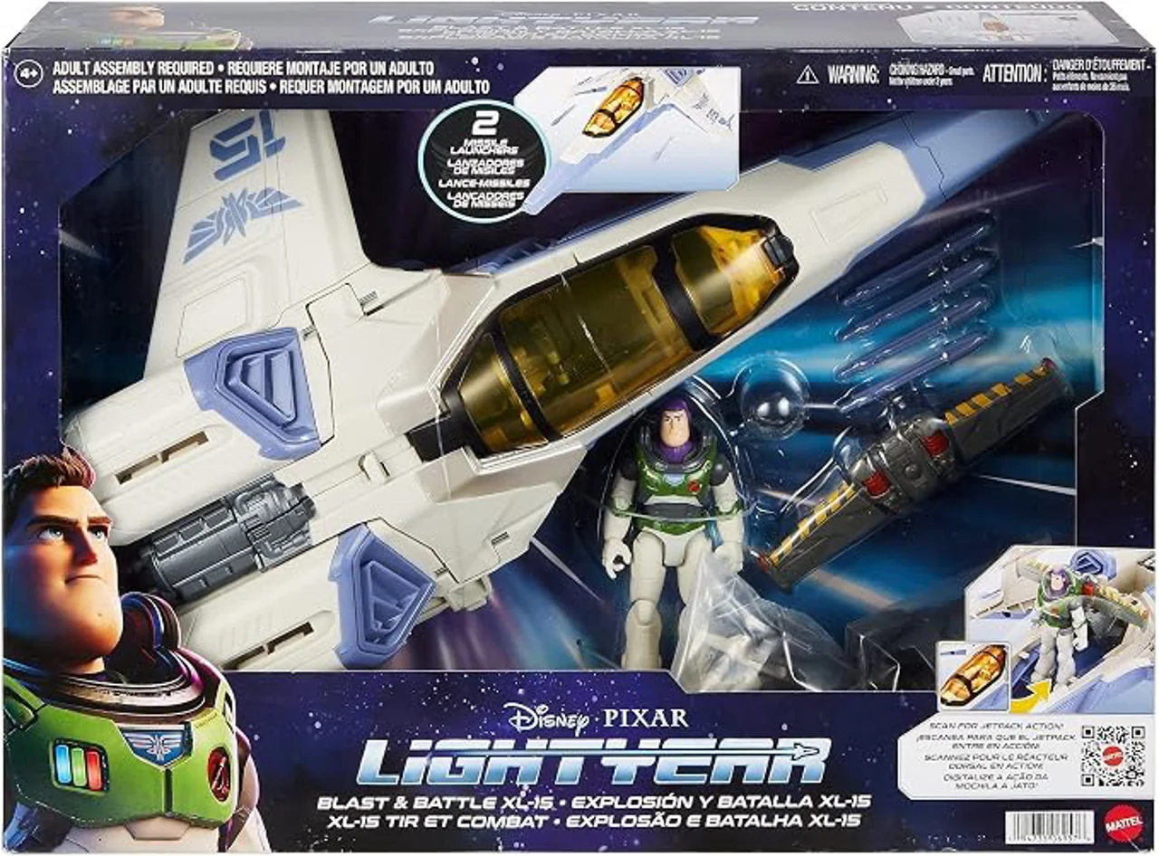 سفینه باز لایت‌یر متل مدل Blast & Battle XL-15 همراه فیگور Buzz Lightyear